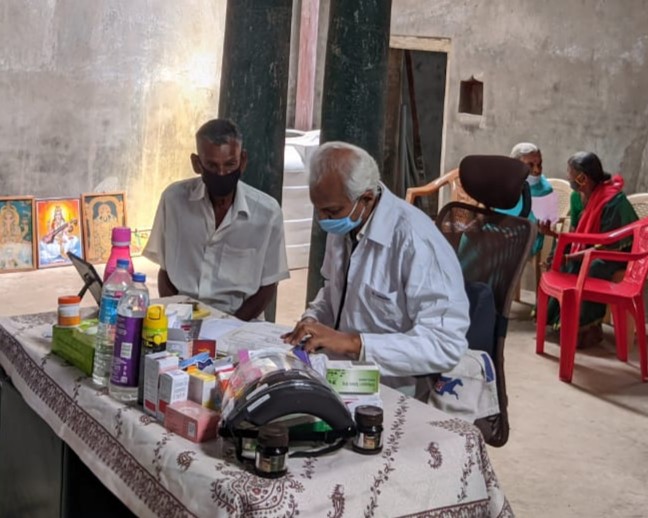 doctor treating patient